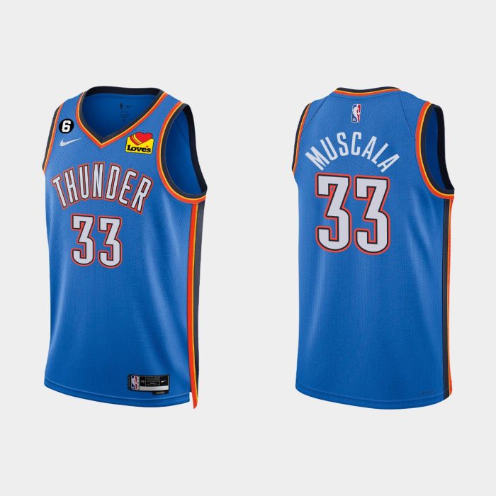 Oklahoma City Thunder #33 Mike Muscala Icon Edition White Jersey 2022-23