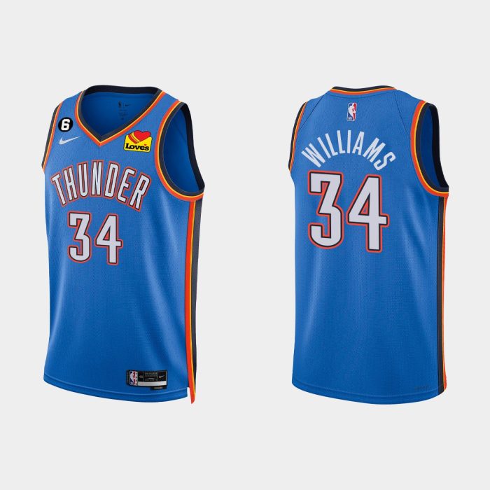 Oklahoma City Thunder #34 Kenrich Williams Icon Edition White Jersey 2022-23