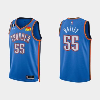 Oklahoma City Thunder #55 Darius Bazley Icon Edition White Jersey 2022-23