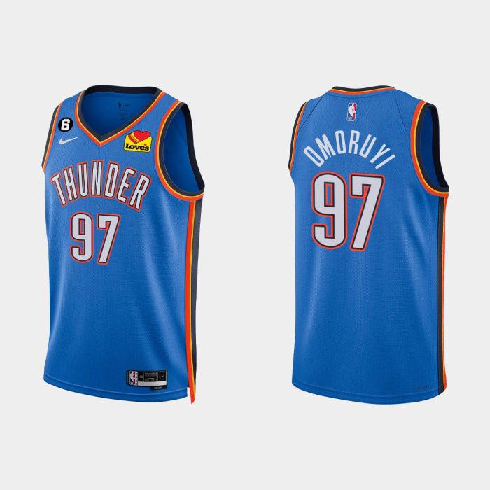 Oklahoma City Thunder #97 Eugene Omoruyi Icon Edition White Jersey 2022-23