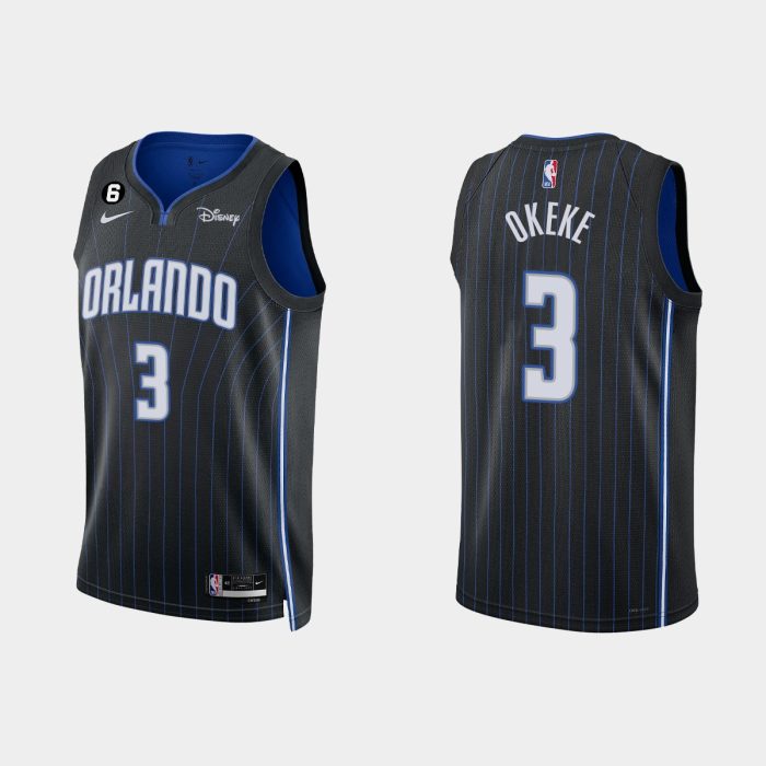 Orlando Magic #3 Chuma Okeke Icon Edition Black Jersey 2022-23