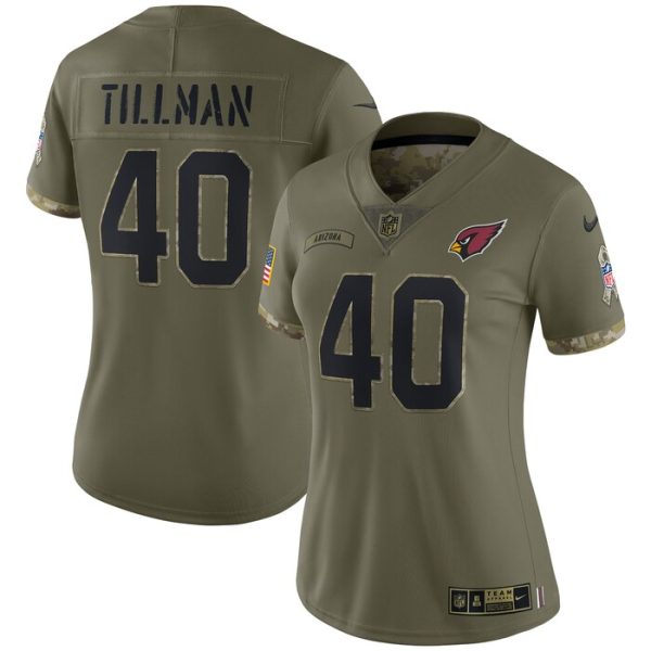 Pat Tillman Arizona Cardinals Women 2022 Salute To Service Retired Player Limited Jersey - Olive
