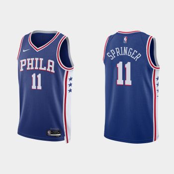 Philadelphia 76ers #11 Jaden Springer Icon Edition Royal Jersey 2022-23