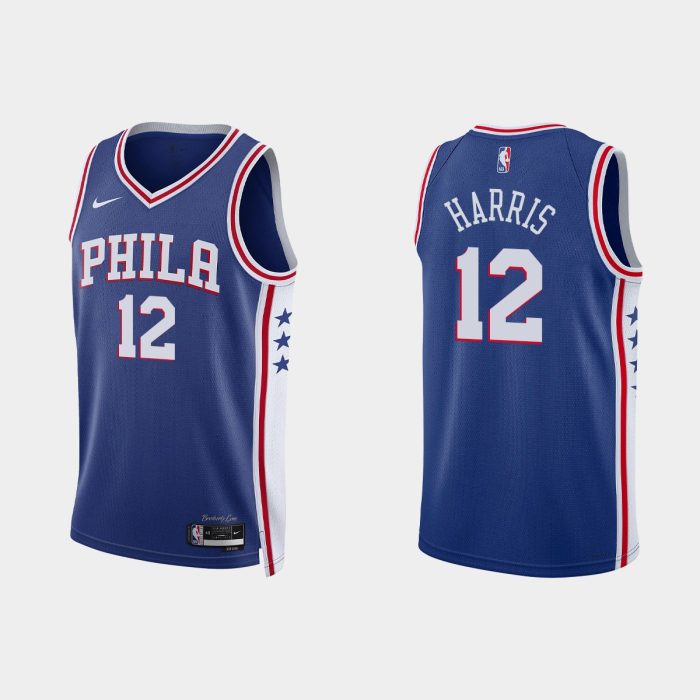 Philadelphia 76ers #12 Tobias Harris Icon Edition Royal Jersey 2022-23