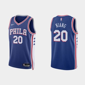 Philadelphia 76ers #20 Georges Niang Icon Edition Royal Jersey 2022-23