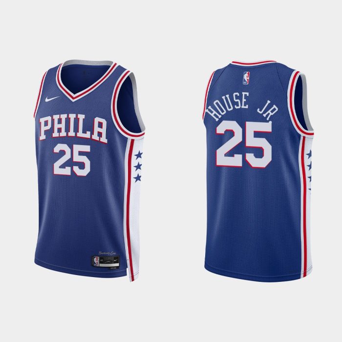 Philadelphia 76ers #25 Danuel House Jr. Icon Edition Royal Jersey 2022-23