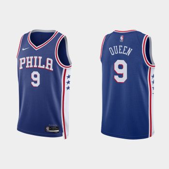 Philadelphia 76ers #9 Trevelin Queen Icon Edition Royal Jersey 2022-23