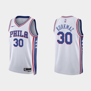 Philadelphia 76ers Furkan Korkmaz #30 2022-23 Association Edition White Jersey Swingman