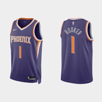 Phoenix Suns #1 Devin Booker Icon Edition Purple Jersey 2022-23