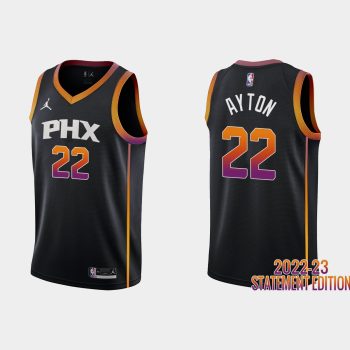 Phoenix Suns Deandre Ayton #22 Black 2022-23 Statement Edition Jersey