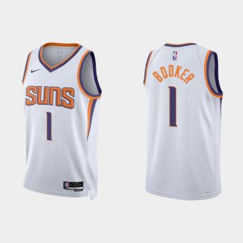 Phoenix Suns Devin Booker #1 Association Edition White Jersey