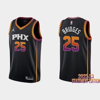 Phoenix Suns Mikal Bridges #25 Black 2022-23 Statement Edition Jersey