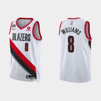 Portland Trail Blazers Brandon Williams #8 Association Edition White Jersey