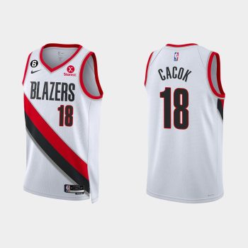 Portland Trail Blazers Devontae Cacok #18 Association Edition White Jersey