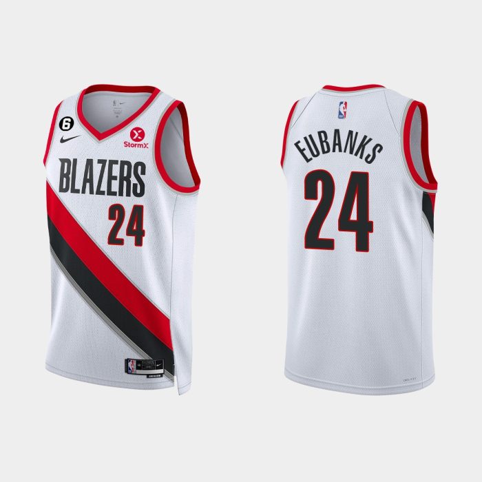 Portland Trail Blazers Drew Eubanks #24 Association Edition White Jersey