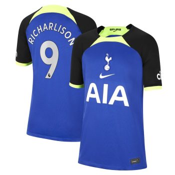 Richarlison Tottenham Hotspur Youth 2022-23 Away Breathe Stadium Replica Player Jersey - Blue