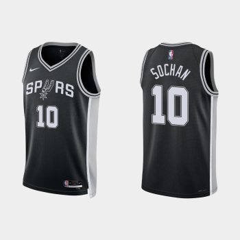 San Antonio Spurs #10 Jeremy Sochan Icon Edition Black Jersey 2022-23