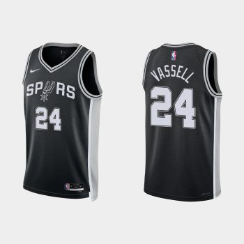 San Antonio Spurs #24 Devin Vassell Icon Edition Black Jersey 2022-23