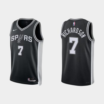 San Antonio Spurs #7 Josh Richardson Icon Edition Black Jersey 2022-23