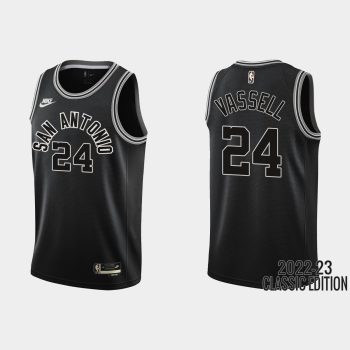 San Antonio Spurs Devin Vassell #24 2022-23 Classic Edition Black Jersey