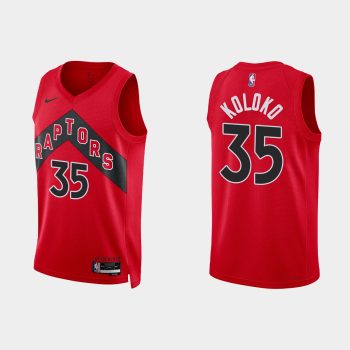 Toronto Raptors #35 Christian Koloko Icon Edition Red Jersey 2022-23