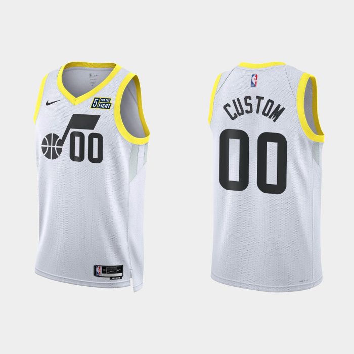 Utah Jazz #00 Custom 2022-23 Association Edition White Jersey