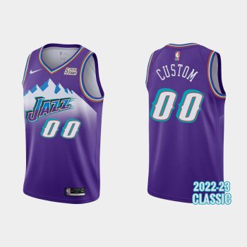 Utah Jazz Custom #00 2022-23 Classic Edition Purple Jersey