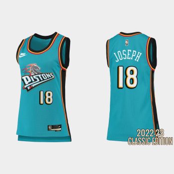 Women Detroit Pistons Cory Joseph #18 2022-23 Classic Edition Teal Jersey