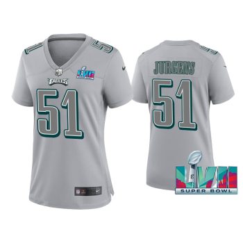 Women Cam Jurgens Philadelphia Eagles Super Bowl LVII Gray Atmosphere Jersey