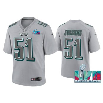 Youth Cam Jurgens Philadelphia Eagles Super Bowl LVII Gray Atmosphere Jersey