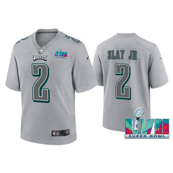 Youth Darius Slay Jr Philadelphia Eagles Super Bowl LVII Gray Atmosphere Jersey