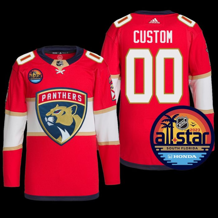 2023 NHL All-Star Florida Panthers Custom Jersey Pro Red #00