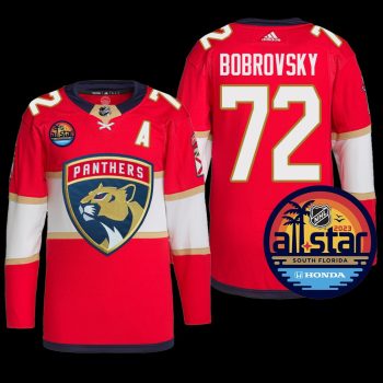 2023 NHL All-Star Florida Panthers Sergei Bobrovsky Jersey Pro Red #72