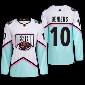 2023 NHL All-Star Seattle Kraken Matty Beniers Jersey Western Conference White #10