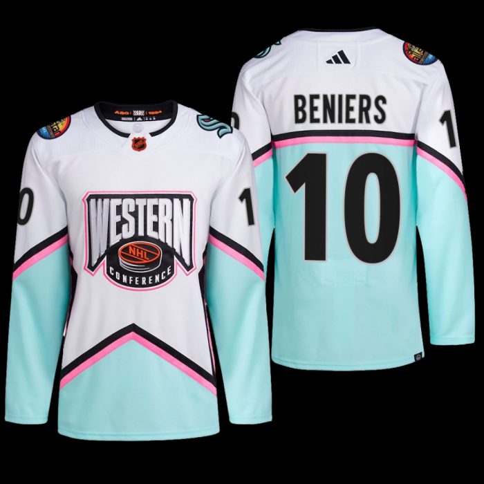 2023 NHL All-Star Seattle Kraken Matty Beniers Jersey Western Conference White #10