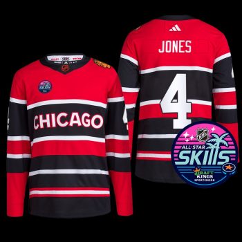2023 NHL All-Star Skills Chicago Blackhawks Seth Jones Jersey Reverse Retro Black #4