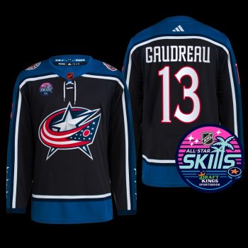 2023 NHL All-Star Skills Columbus Blue Jackets Johnny Gaudreau Jersey Reverse Retro Navy #13
