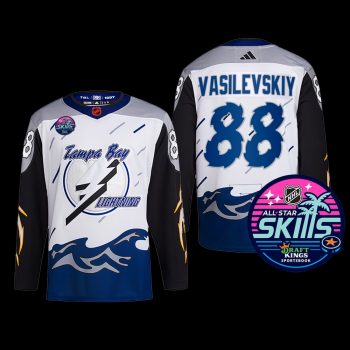 2023 NHL All-Star Skills Tampa Bay Lightning Andrei Vasilevskiy Jersey Reverse Retro White #88