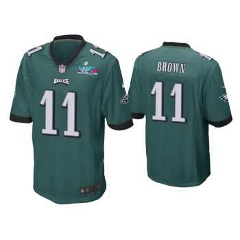 A.J. Brown Philadelphia Eagles Super Bowl LVII Midnight Green Game Jersey