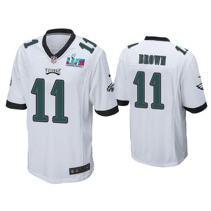 A.J. Brown Philadelphia Eagles Super Bowl LVII White Game Jersey