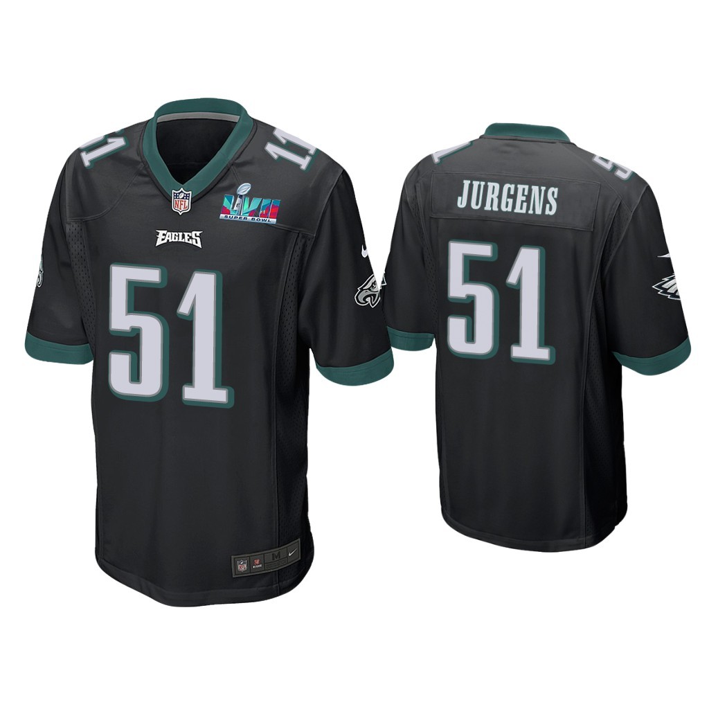 Cam Jurgens Philadelphia Eagles Super Bowl LVII Black Game Jersey ...