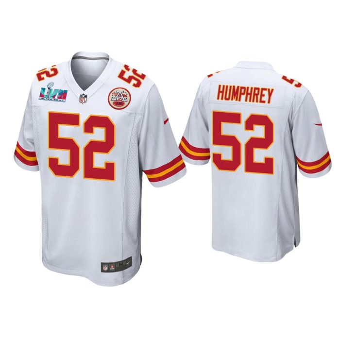 Creed Humphrey Kansas City Chiefs Super Bowl LVII White Game Jersey