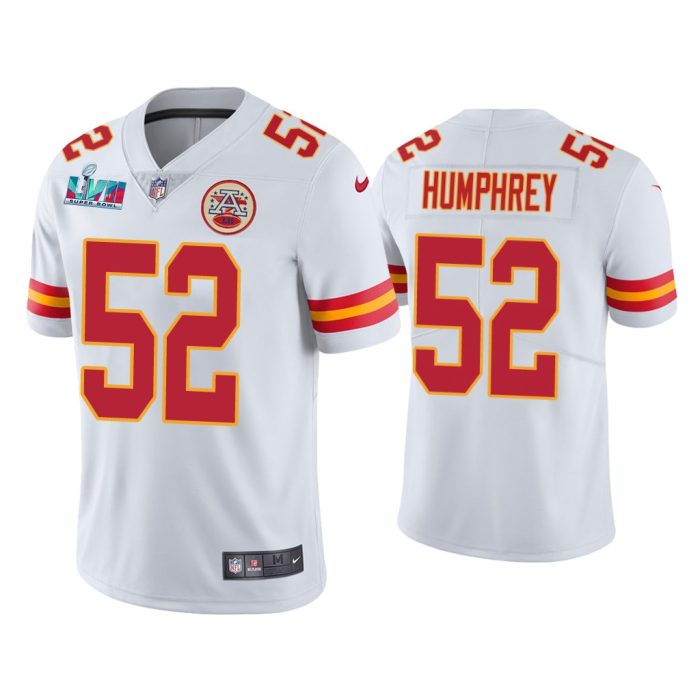 Creed Humphrey Kansas City Chiefs Super Bowl LVII White Vapor Limited Jersey