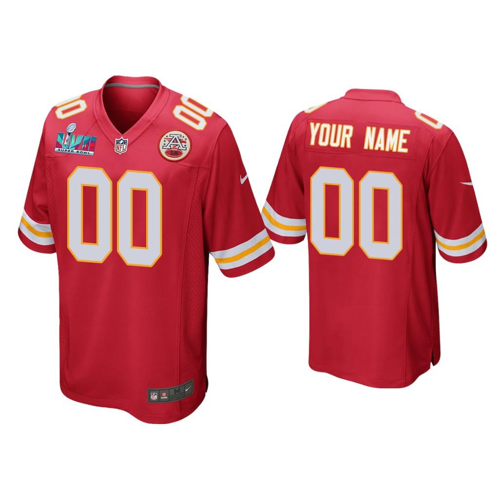 Custom Kansas City Chiefs Super Bowl LVII Red Game Jersey – Choose Your ...