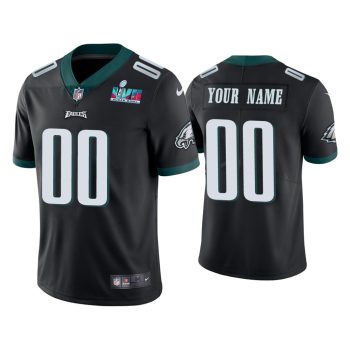 Custom Philadelphia Eagles Super Bowl LVII Black Vapor Limited Jersey