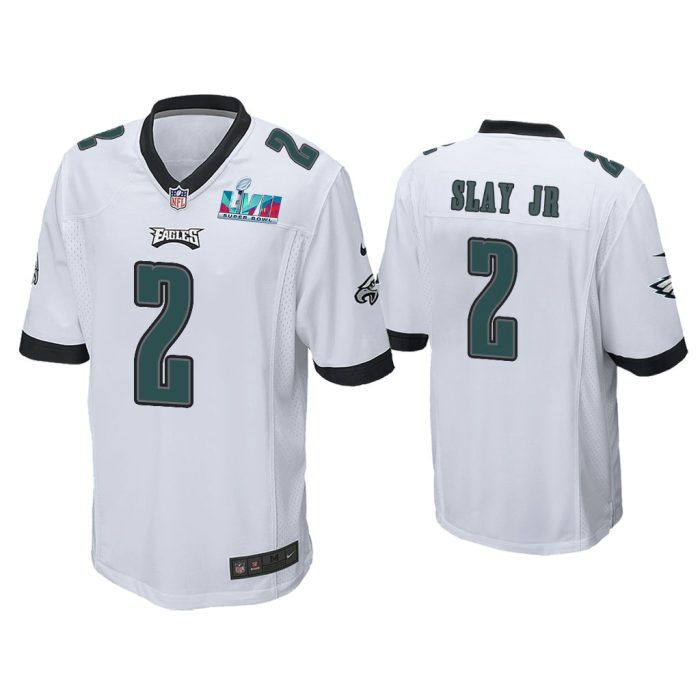 Darius Slay Jr Philadelphia Eagles Super Bowl LVII White Game Jersey