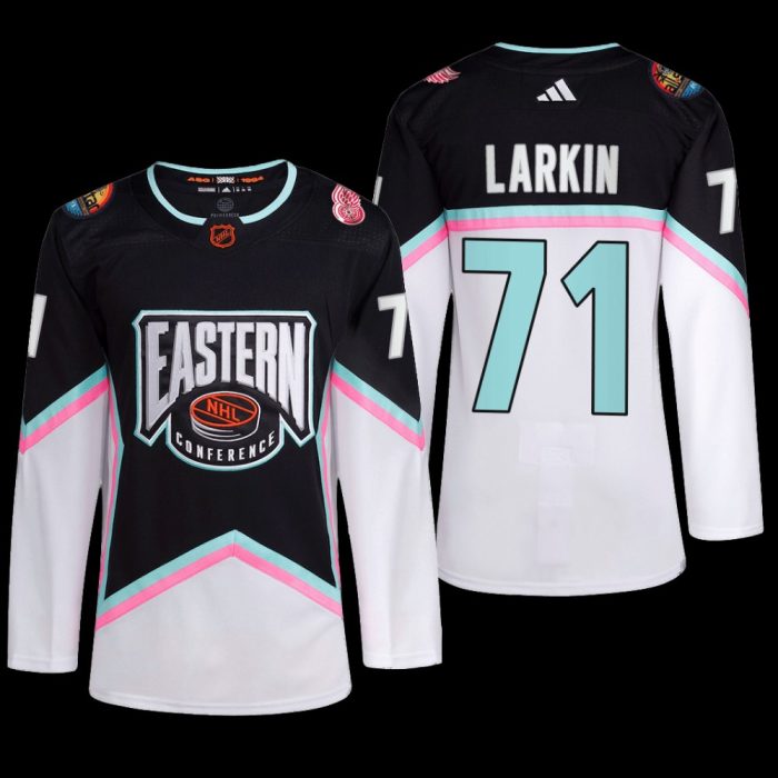 Detroit Red Wings 2023 NHL All-Star Dylan Larkin Jersey Black #71 Eastern Conference