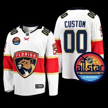 Florida Panthers #00 Custom White 2023 NHL All-Star Away Jersey