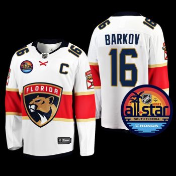 Florida Panthers #16 Aleksander Barkov White 2023 NHL All-Star Away Jersey