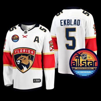 Florida Panthers #5 Aaron Ekblad White 2023 NHL All-Star Away Jersey
